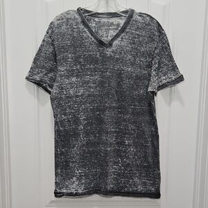 Creative Destruction Gray V-Neck Burnout T-Shirt
